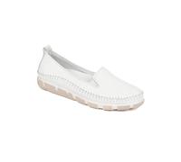 Pavers Slip-On Leather Pumps - White Size 7