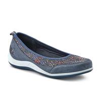 Pavers Slip-On Patterned Lightweight Pumps - Denim Multi Size 3