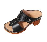 Pavers Slippers Women Comfortable Women's Slippers for Daily Relaxation Stylish Open Toe Design Perfect for Summer Versatile Casual Wear Easy Slip On Heels Black