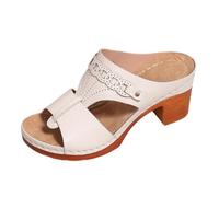 Pavers Slippers Women Comfortable Women's Slippers for Daily Relaxation Stylish Open Toe Design Perfect for Summer Versatile Casual Wear Easy Slip On Heels White