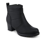 Pavers Smart Block Heel Zip Fasten Ankle Boots - Black Size 4