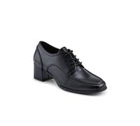 Smart Block-Heeled Lace-Up Shoes - Black Size 5