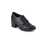 Pavers Smart Block Heeled Lace-Up Shoes In Black Black 5