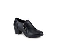 Smart Block Heeled Slip On Shoes - Black Size 6