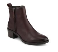 Pavers Smart Breathable Leather Ankle Boots - Chocolate Size 5