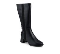 Pavers Smart Flare Heel Calf Length Boots - Black Size 6