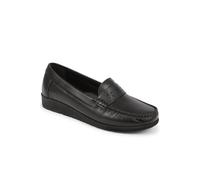 Pavers Smart Leather Moccasins In Black Black 7