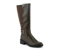 Pavers Smart Long Boots With Standard Calf Fitting - Khaki Size 5