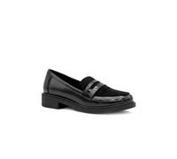 Pavers Women's Smart Patent Flat Heel Loafers in Black | Size: 5