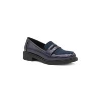Pavers Women's Smart Patent Flat Heel Loafers in Navy | Size: 7