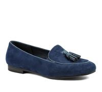 Pavers Smart Tasselled Heeled Loafers - Navy Size 5