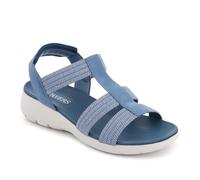 Pavers Strappy Elasticated Slip-On Sandals - Navy Size 7