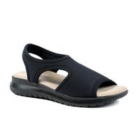 Pavers Stretch Comfort Sandals with Cushioned Insole - Black Size 6