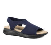 Pavers Stretch Comfort Sandals with Cushioned Insole - Navy Size 6