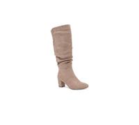 Pavers Women's Stylish Warm Lined Slouch Long Boots in Beige | Size: 4 Pavers Beige 4
