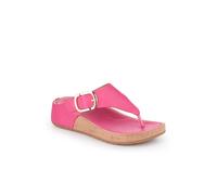Pavers Touch Fasten Buckled Toe Post Sandals - Fuchsia Size 8