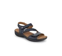 Touch-Fasten Cushioned Leather Sandals - Navy Size 6