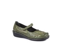 Pavers Touch-Fasten Mary Janes - Khaki Size 5