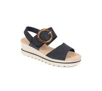 Pavers Touch-Fasten Platform Sandals In Navy Navy 5
