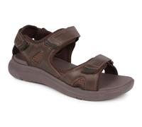 Pavers Touch-Fasten Sandals - Dark Brown Size 8