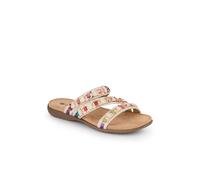 Pavers Triple-Strapped Mules - White Size 8