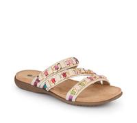 Pavers Triple-Strapped Mules - White Size 8