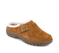 Pavers Warm Cushioned Leather Clogs - Chestnut Size 5