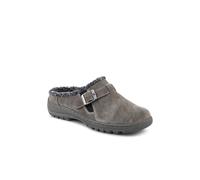 Pavers Warm Cushioned Leather Clogs In Grey Grey 7