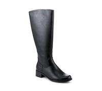 Pavers Warm Faux Leather Block Heel Long Boots - Black Size 4