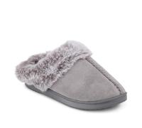 Pavers Warm Lined Cushioning Luxury Fur Slippers - Grey Size 8