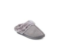 Pavers Warm Lined Cushioning Luxury Fur Slippers - Grey Size 4
