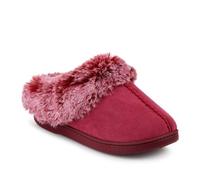 Pavers Warm Lined Cushioning Luxury Fur Slippers - Rasberry Size 8
