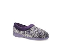 Pavers Warm Lined Faux Fur Slippers - Purple Size 9