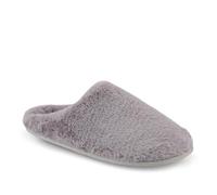 Pavers Warm Lined Fluffy Slippers - Grey Size 5