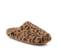 Pavers Warm Lined Fluffy Slippers - Leopard Size 5
