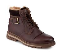 Pavers Warm Lined Leather Lace Up Boots - Brown Size 9