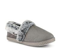 Pavers Warm-Lined Memory Foam Slippers - Grey Size 8