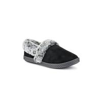 Pavers Warm-Lined Memory Foam Slippers - Black Size 7