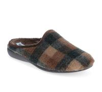 Pavers Warm-Lined Mule Slippers - Brown Size 8