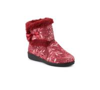 Pavers Warm-Lined Touch-Fasten Slippers In Burgundy Burgundy 5