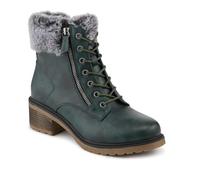 Pavers Warm Lined Zip Up Casual Boots - Forest Green Size 6