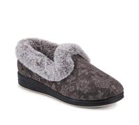 Pavers Warm Memory Foam Velour Slippers - Grey Size 7