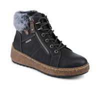 Pavers Warm Zip & Lace Fasten Water Resistant Boots - Black Size 7