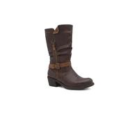 Pavers Women's Waterproof Zip & Buckle Heeled Calf Boots in Brown | Size: 8 Pavers Brown 8