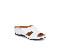 Pavers Wedge-Heeled Mules - White Size 7