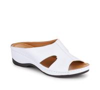 Pavers Wedge-Heeled Mules - White Size 8