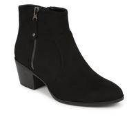 Pavers Western-Heeled Ankle Boots - Black Size 5