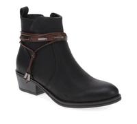 Pavers Western-Heeled Ankle Boots - Black Size 8