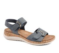 Pavers Wide Fit Adjustable Fastening Cushioned Sandals - Navy Size 7