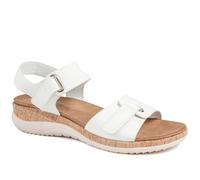 Pavers Wide Fit Adjustable Fastening Cushioned Sandals - White Size 7